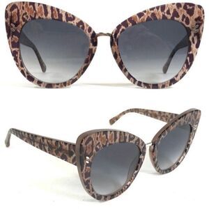 Stella McCartney Sunglasses SC0037S 006 Brown
Leopard Print Oversized Cat Eye